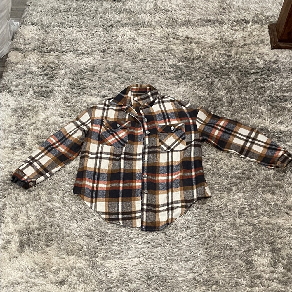 Plaid Button-Up Shirt